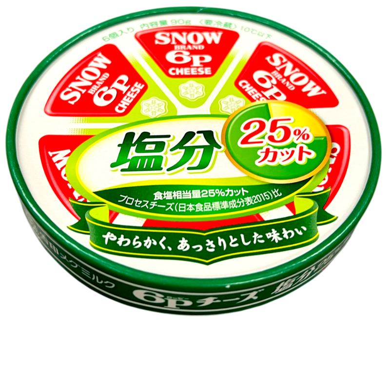 6 PORTION CHEESE LESS SALT 90G