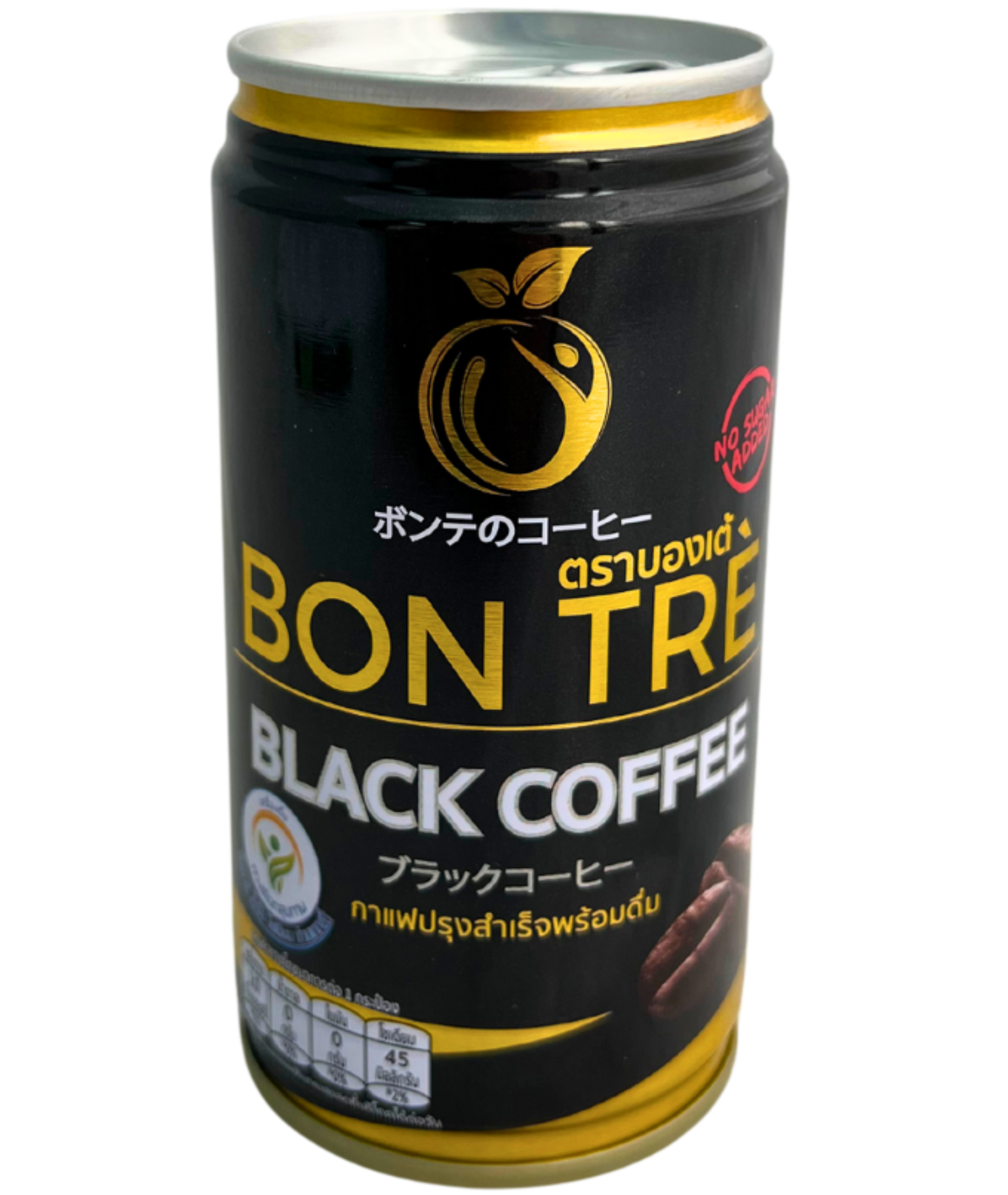 BON TRE  BLACK COFFEE NO SUGAR 180 ML.