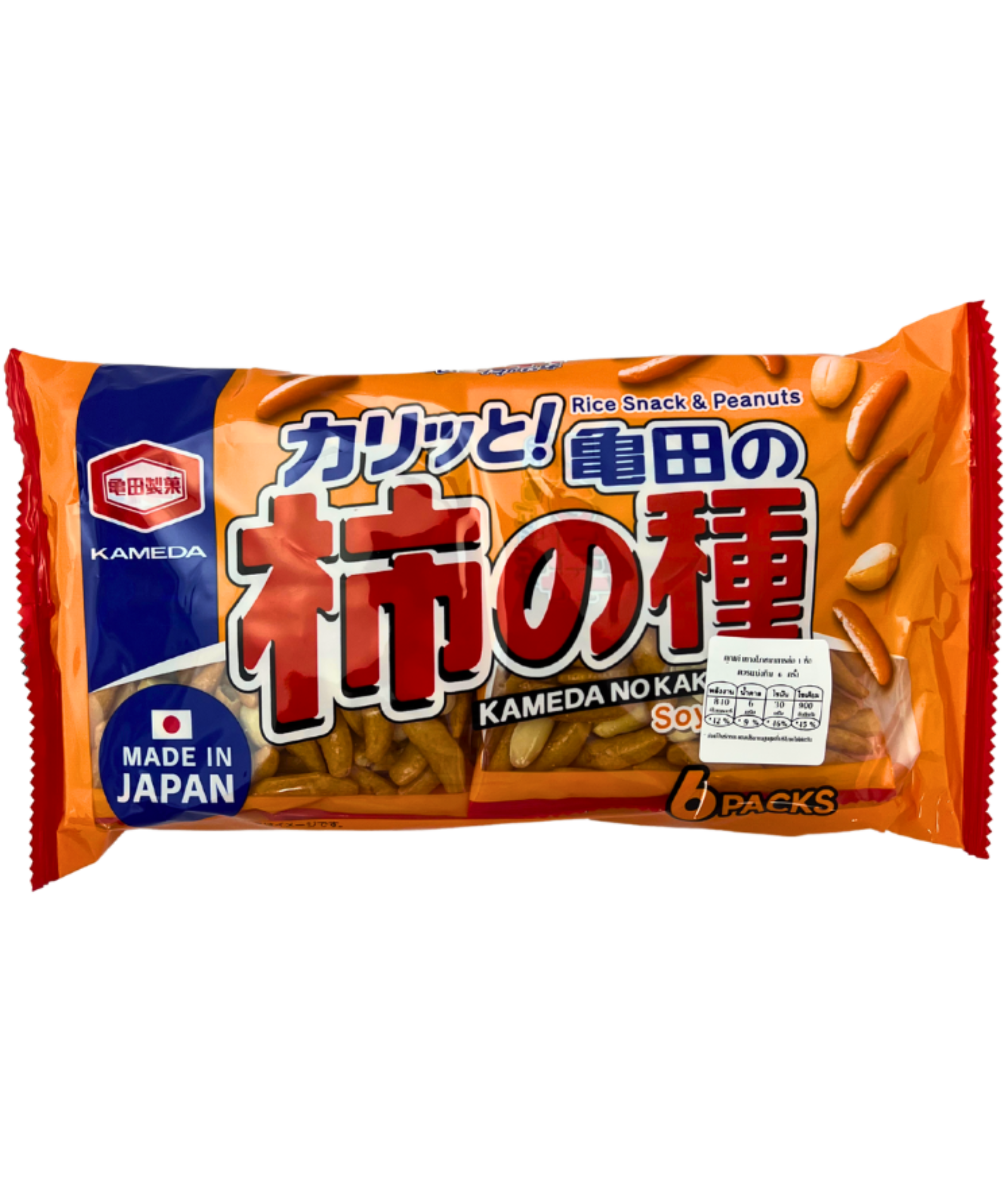 KAMEDA KAKI NO TANE PEANUTS　30GX6PCS.180G.