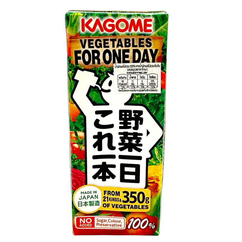 KAGOME VEGETABLE FOR ONE DAY 100% 200 ML.    