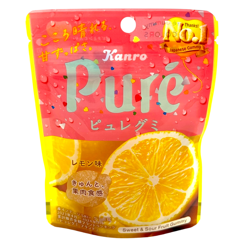 KANRO PURE LEMON GUMMY 56 G.