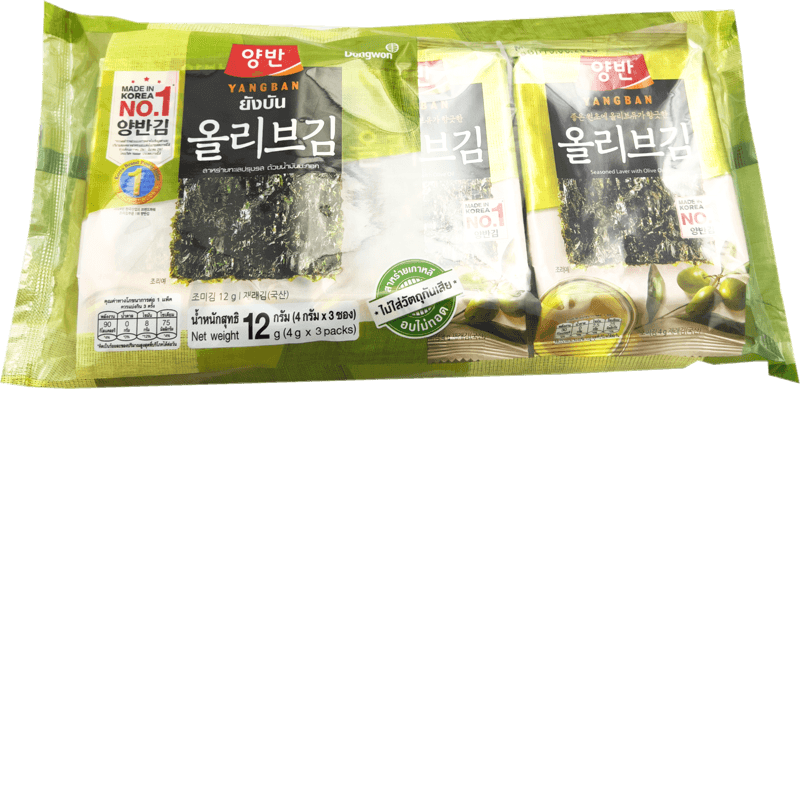 YANGBAN SEASONED LAVER 4G.X3 (OLIVE OIL) Green