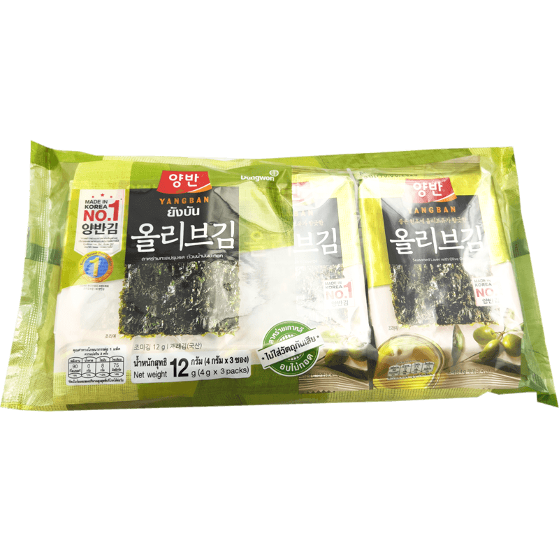 YANGBAN SEASONED LAVER 4G.X3 (OLIVE OIL) Green