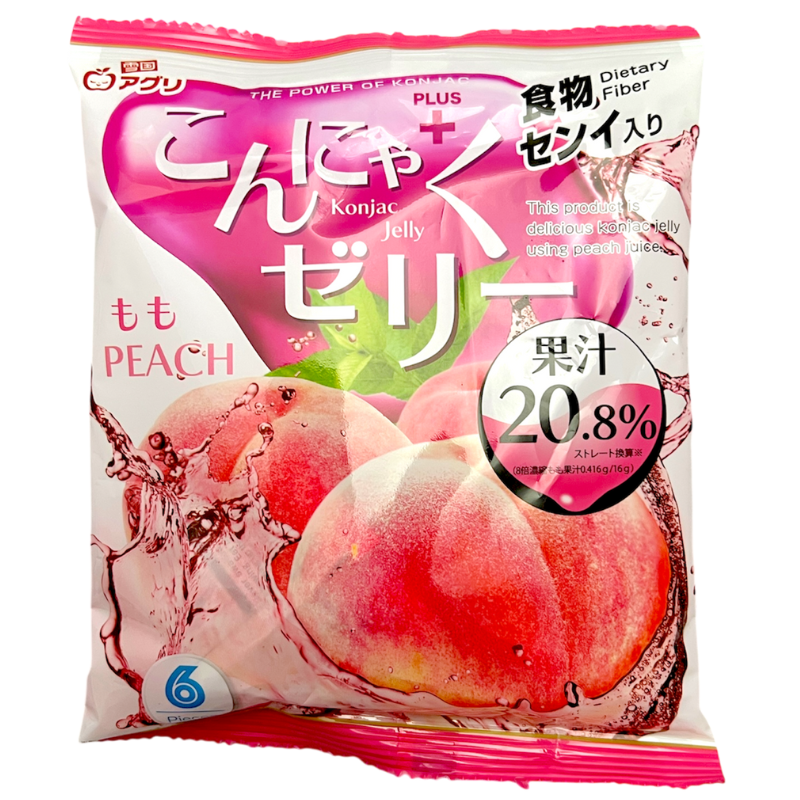 YUKIGUNI KONJAC JELLY PEACH 16G.X6Pcs.