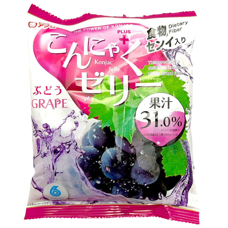 YUKIGUNI KONJAC JELLY GRAPE 16G.X6Pcs.