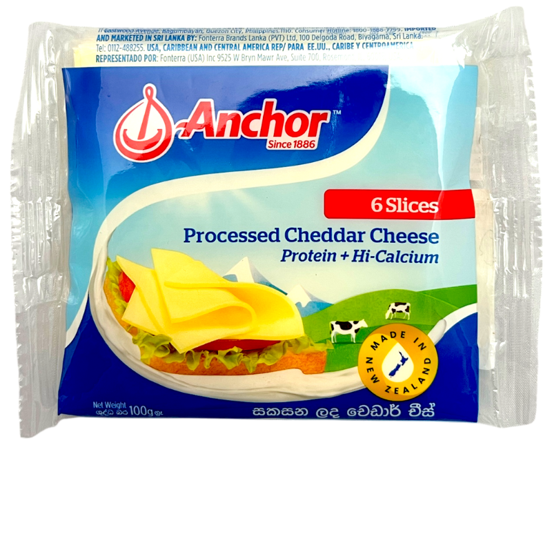 ANCHOR PROCESSED CHEDDAR CHEESE 100 G.