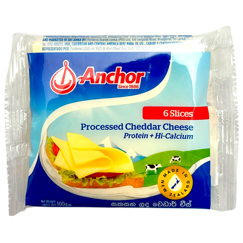 ANCHOR PROCESSED CHEDDAR CHEESE 100 G.